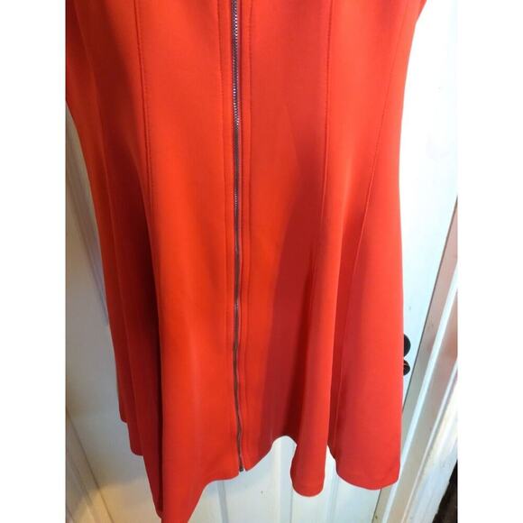 Bar Ill Dress Red Fit And Flare Sleeveless Full Zip Sz L - Picture 4 of 9